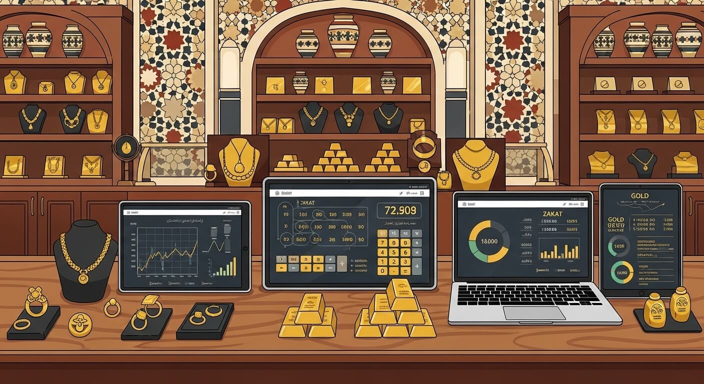 حساب الزكاة الذهب